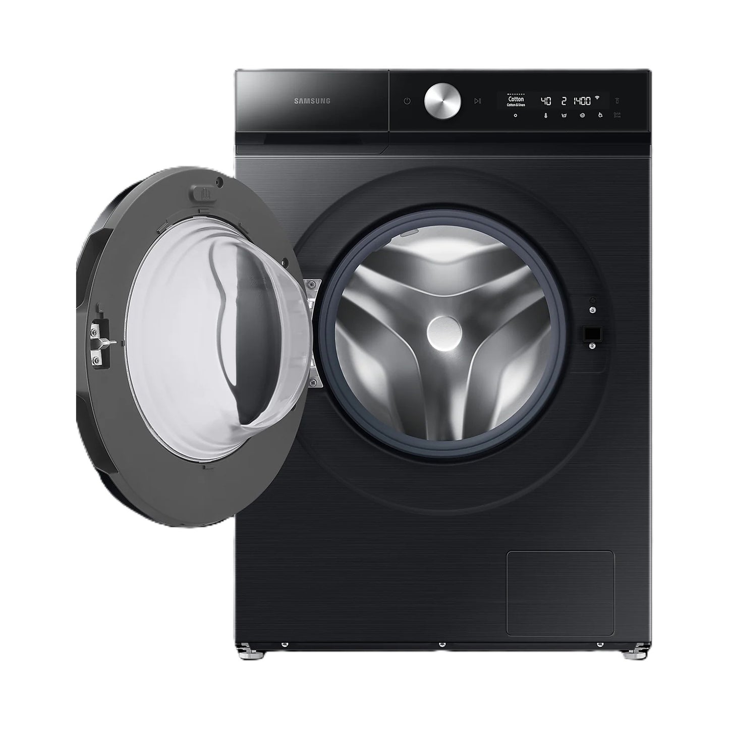 SAMSUNG Washer 12 Kg Front Load 1400RPM Black