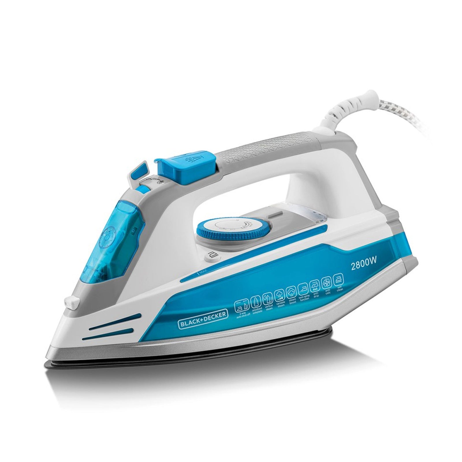 Black & Decker Steam Iron 2800W 110G/Min Anodized