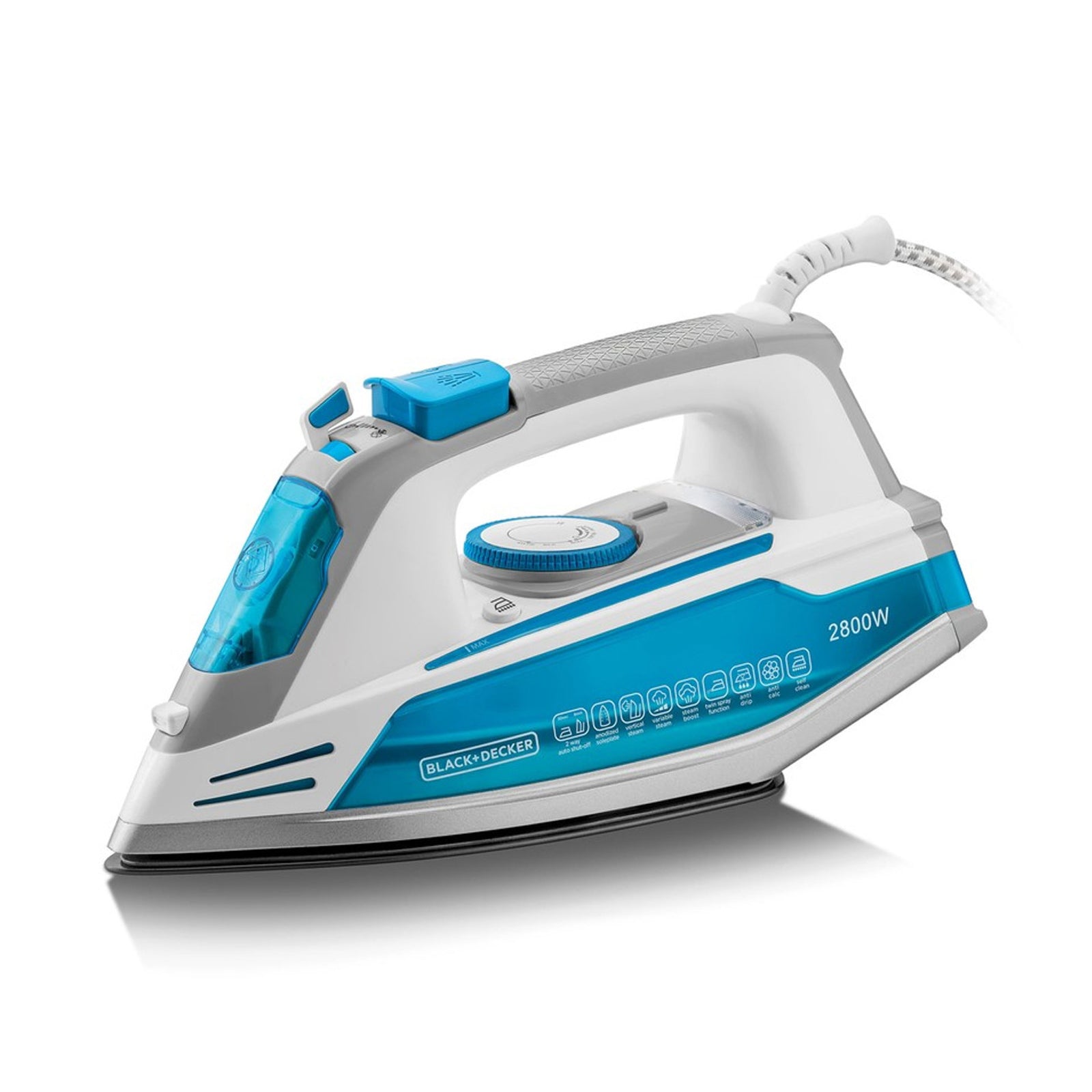 Black & Decker Steam Iron 2800W 110G/Min Anodized