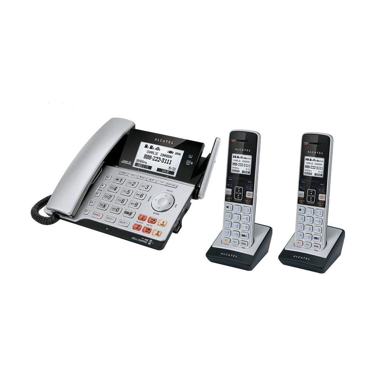 ALCATEL XPS2120 2LINE COMBO CORDED + CORDLESS DECT COMBO, 2