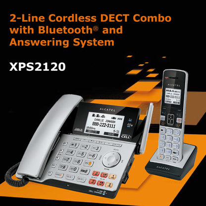 ALCATEL XPS2120 2LINE COMBO CORDED + CORDLESS DECT COMBO, 2