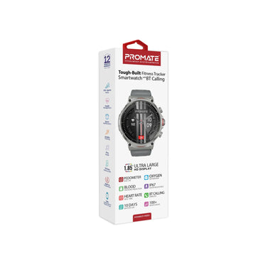 Tough-Built Fitness Tracker Smartwatch with BT Calling