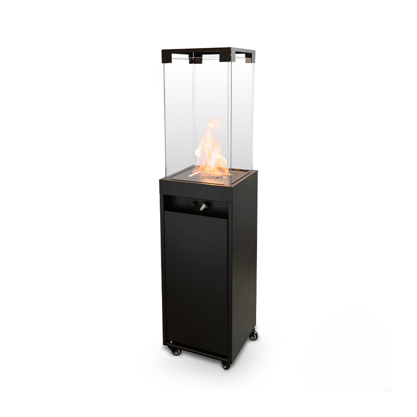 General Tempered Glass Square Flame Tower Patio Heater