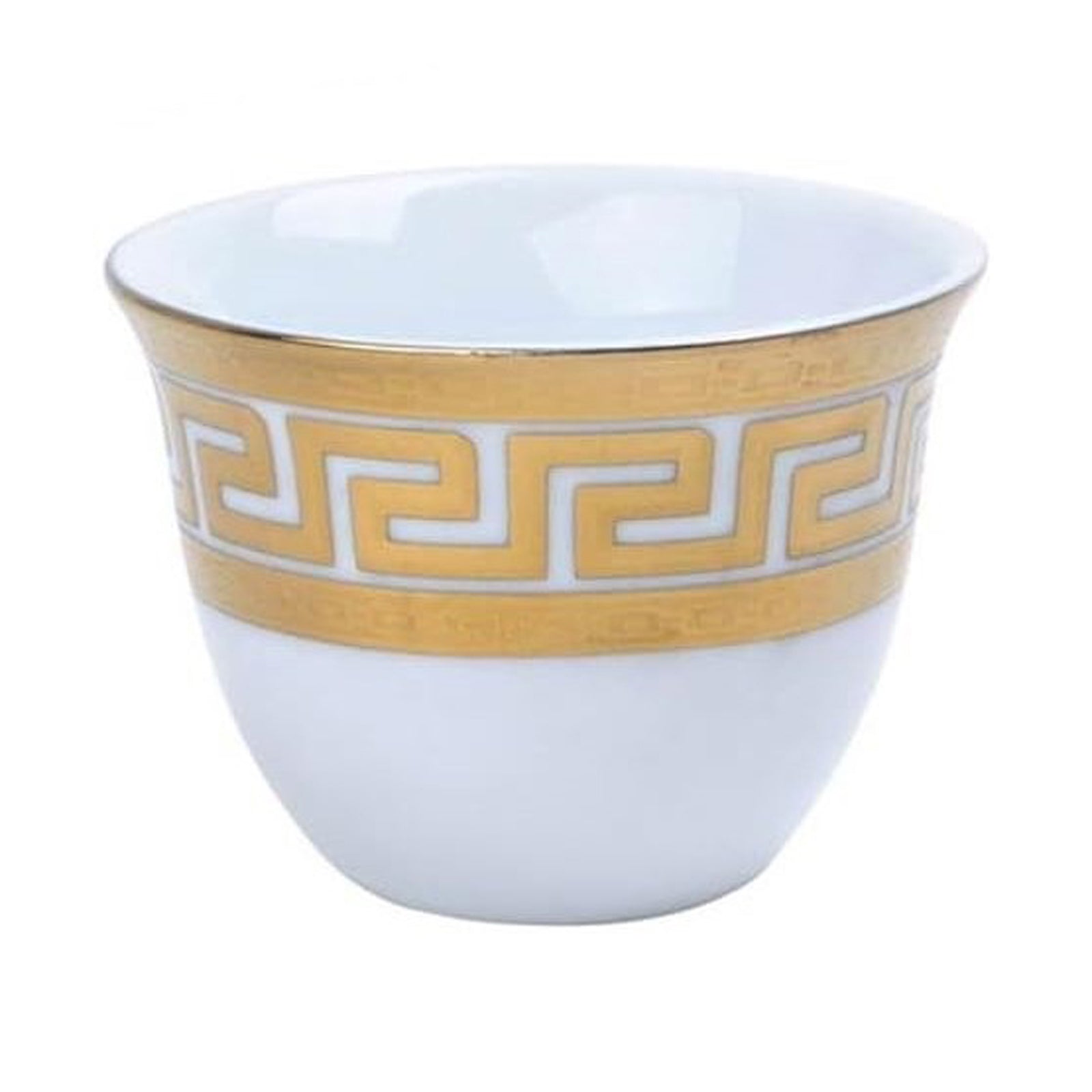 COFFEE CUP CERAMIC GOLD X12