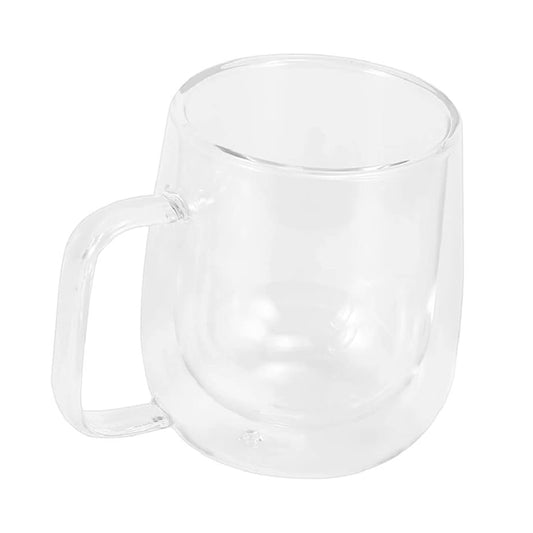 YW DOUBLE WALL GLASS MUG 350ML