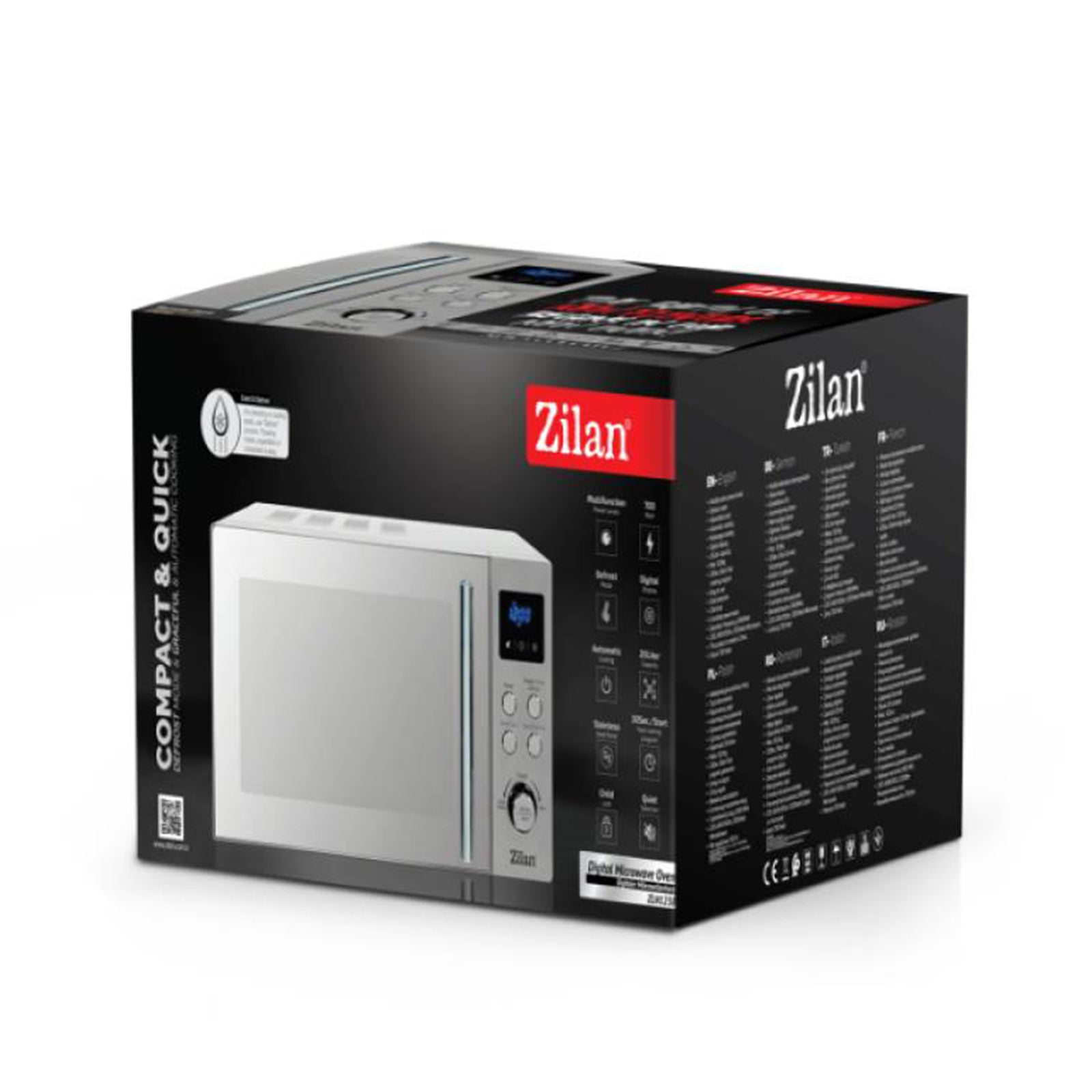 Zilan Digital Microwave Oven 20L, Defrost Mode, 700W
