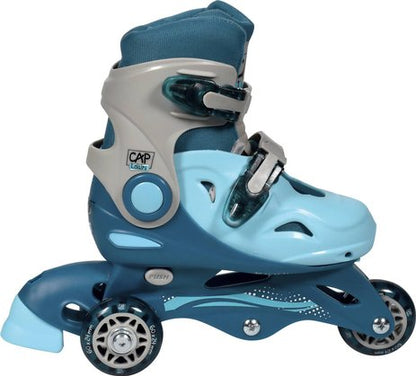 Rollers Evolutifs 3 Roues Taille 27-30 Bleu Cap Loisirs