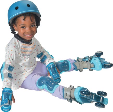 Rollers Evolutifs 3 Roues Taille 27-30 Bleu Cap Loisirs