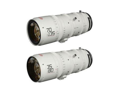 DZOFilm Catta 35-80 & 70-135mm T2.9 E-Mount Cine Zoom 2-Lens Bundle (White)