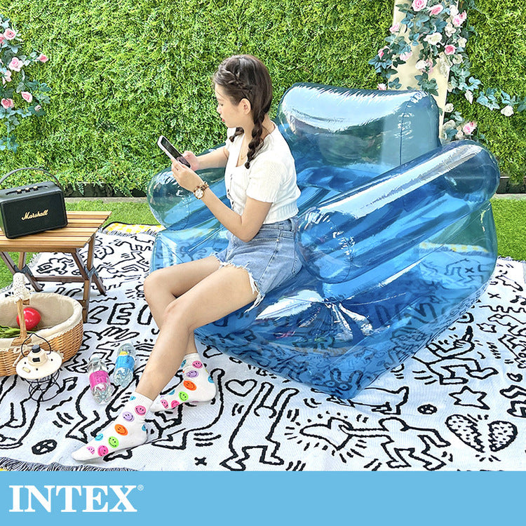 Transparent Blue Armchair Intex