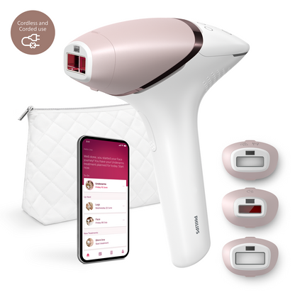 Philips Lumea IPL 9000 Series with 3 attachments for Face and Body