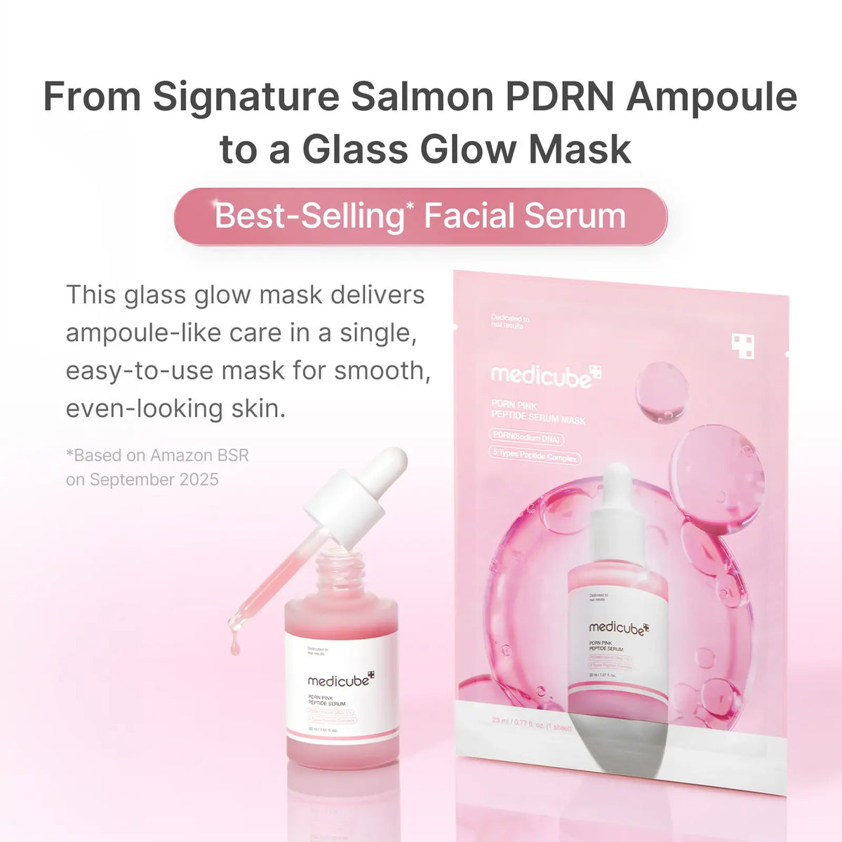 PDRN Pink Peptide Serum Mask (Box of 10) MEDICUBE