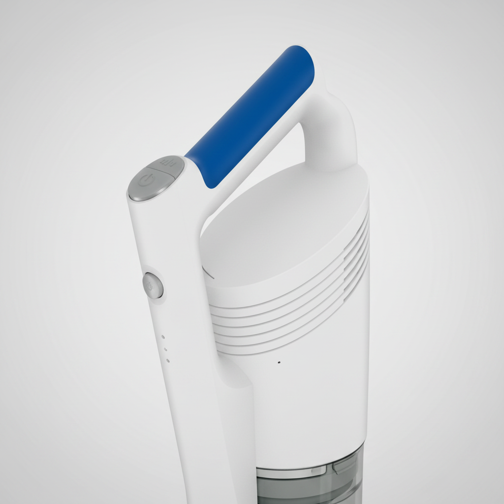 Blueberry Stick Vacuum Cleaner 150W handle and controls close-up