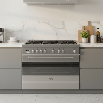 ASTIVITA 90cm Gas Burners Electric Oven Cooker in modern kitchen setting