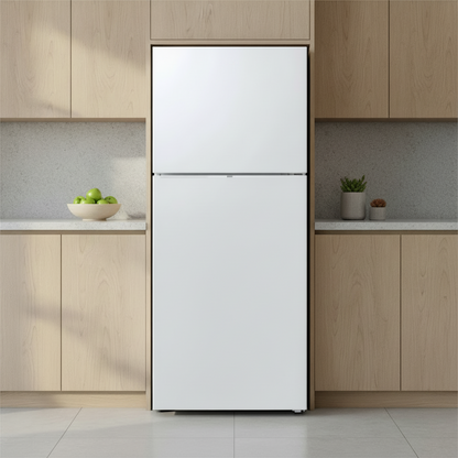 Samsung Refrigerator Top Mount 25CF White in modern kitchen setting