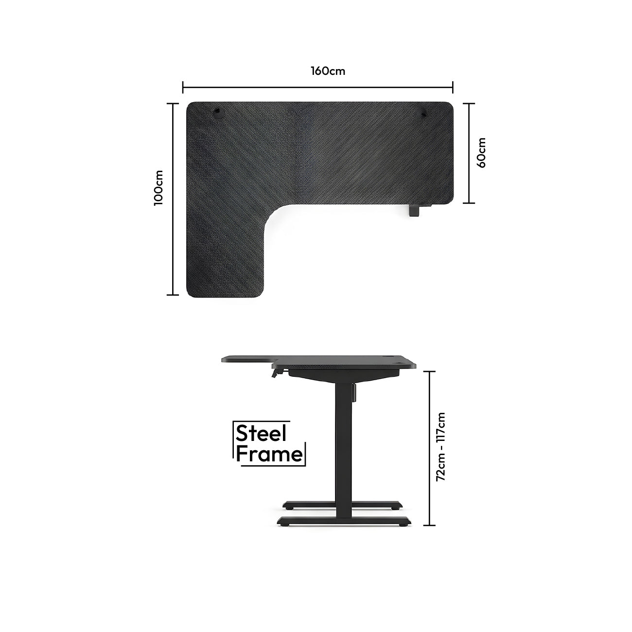 Ninja Desk L160 - Black NINJA