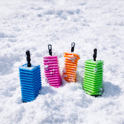 Ok play colorful tiles on a snowy surface
