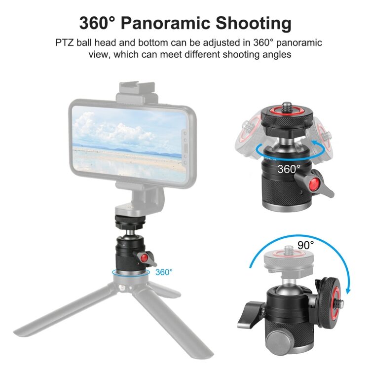 Ball Head Tripod Mount with Cold Shoe