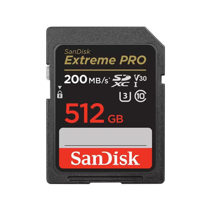 SANDISK SD EXTREME PRO 512GB - 200-140 MB/S - 1334X