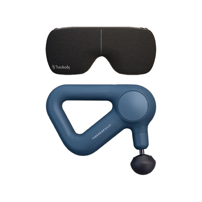 Relief & Relaxation Bundle: TheraGun Hand Massager Navy + SmartGoggles 2.0 THERABODY