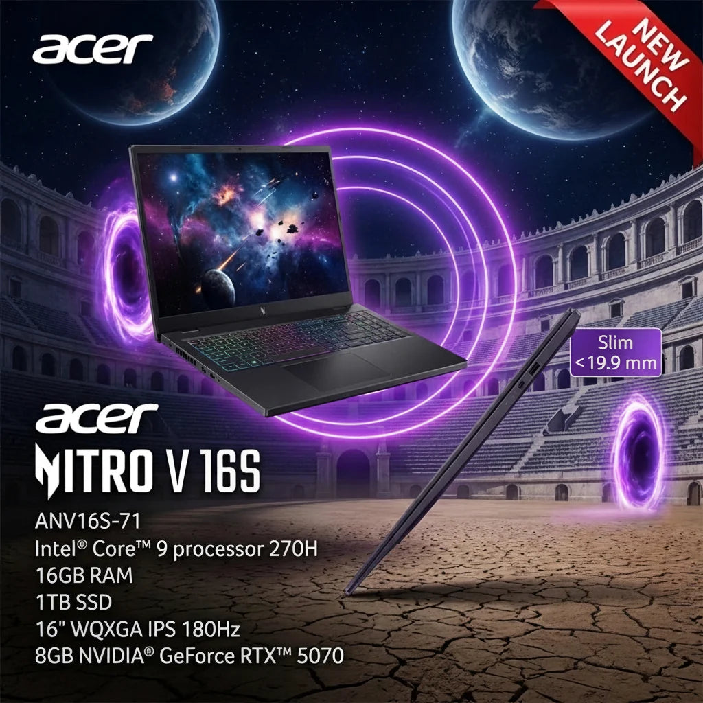 Acer Nitro V 16S NH.U29EM.003 - Intel Core 9 270H - NVIDIA RTX 5070 8GB